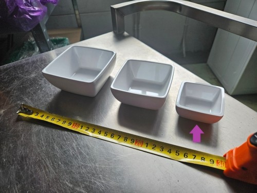 Schaaltje 6x6x3cm - Melanie wit VK 